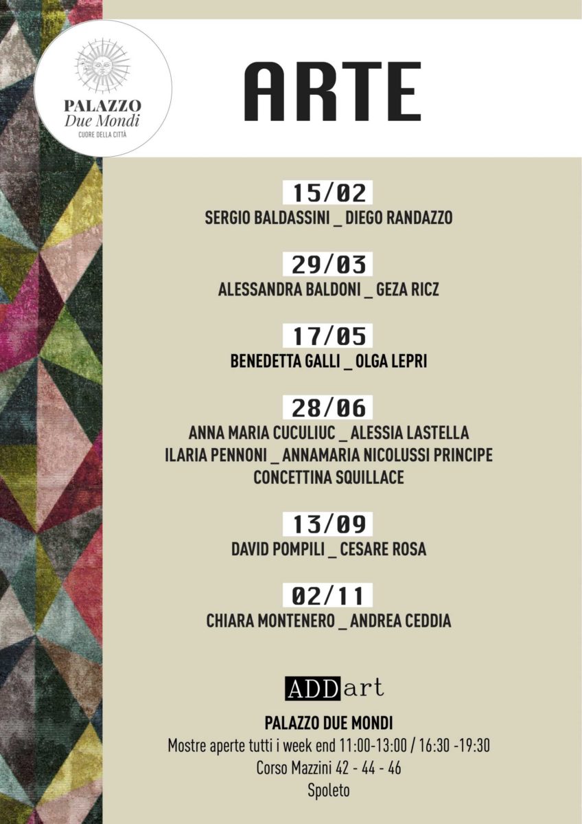 ADD-art a Palazzo Due Mondi: il programma delle mostre!